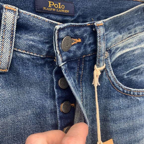 POLO Ralph Lauren Callen High Rise Slim Beaded Slit Bottom Womens Size 26 - Picture 12 of 16